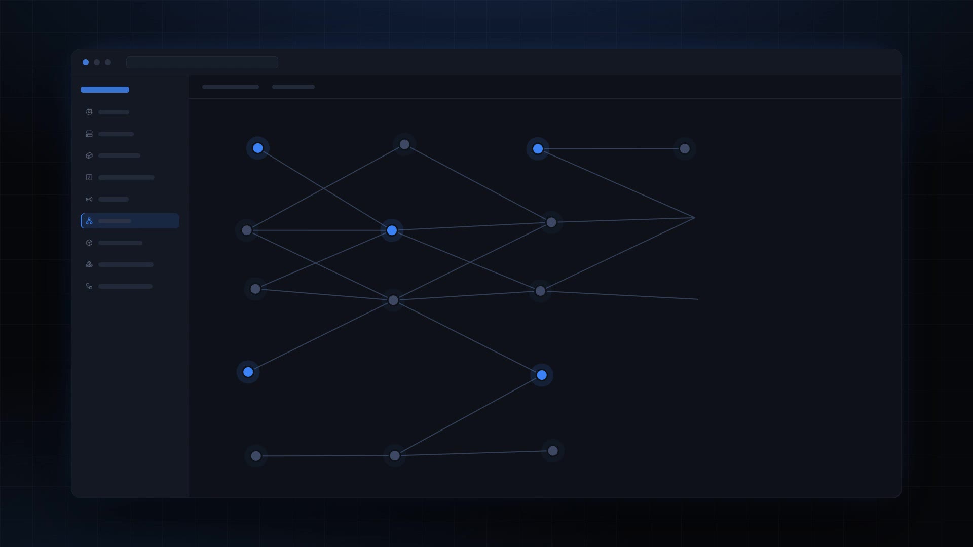The Clusters surface, running.