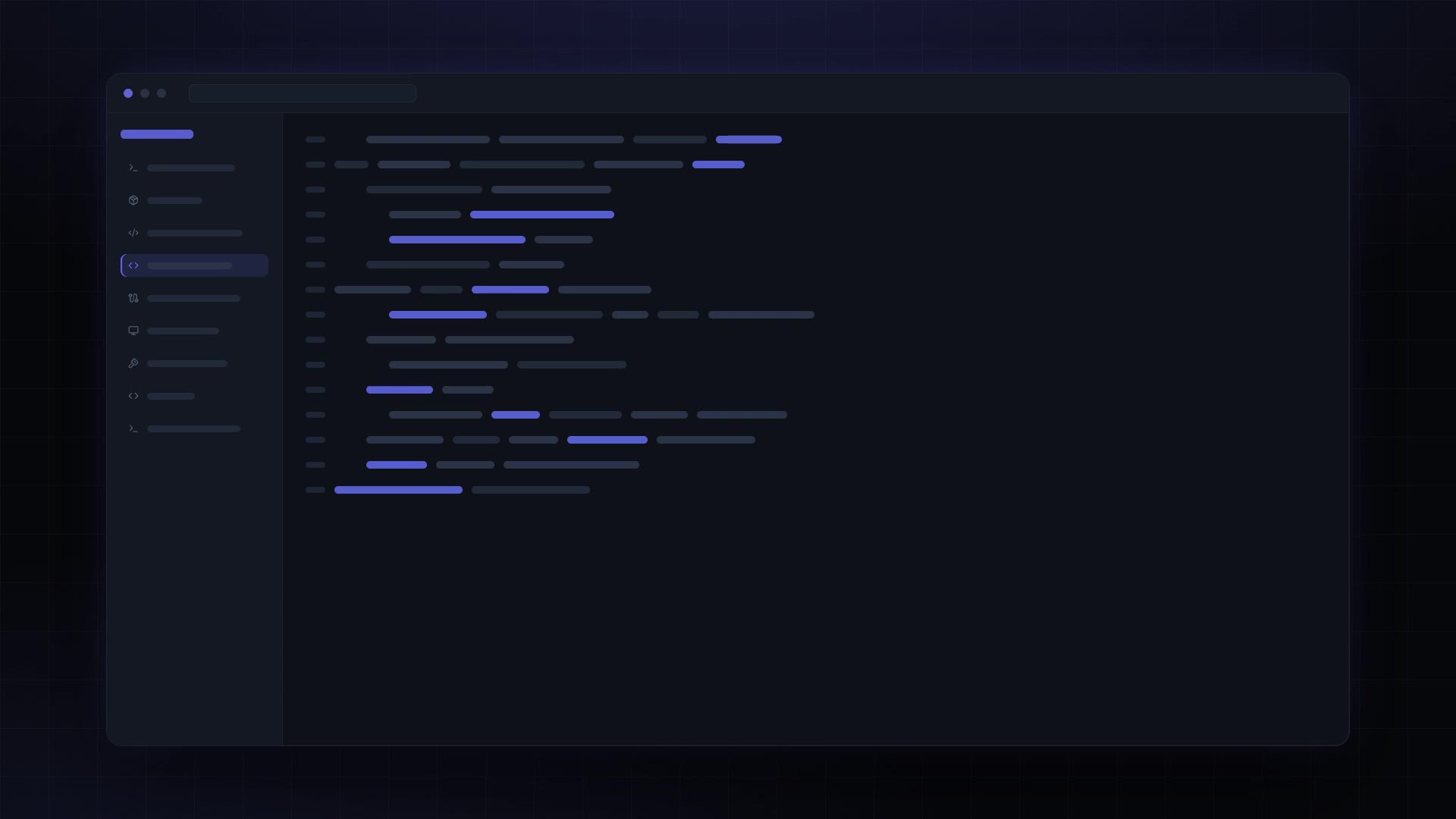 The IDE surface, running.