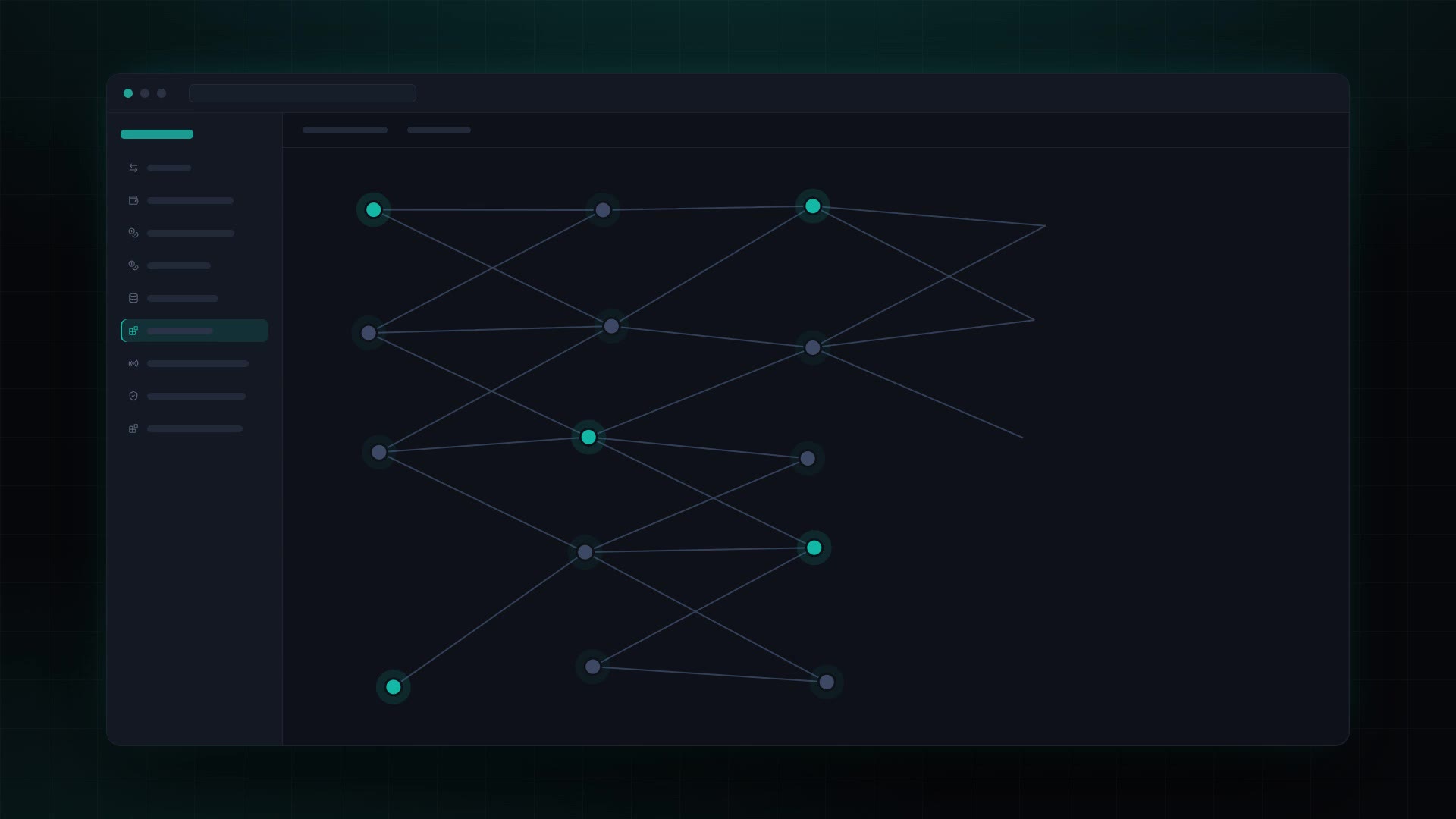 The Networks surface, running.